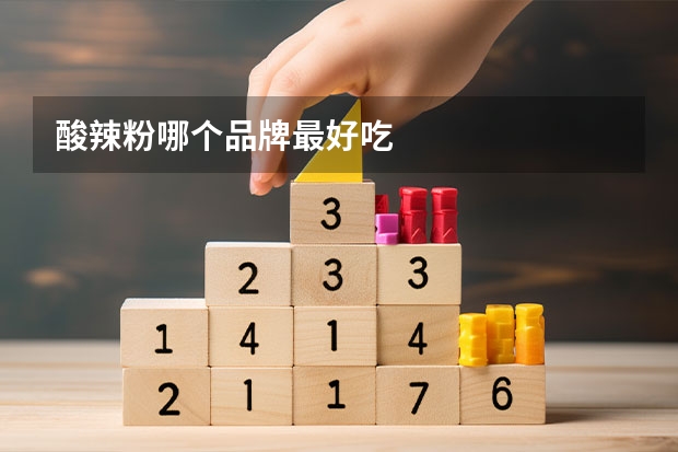 酸辣粉哪个品牌最好吃